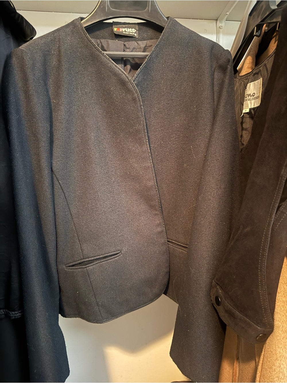 Vintage Black Wool Blend Jacket